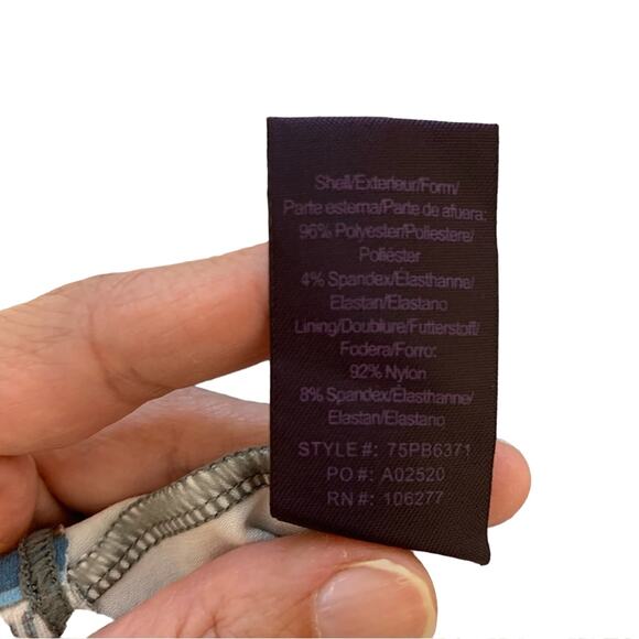 Hale Bob Blue and Brown Patterned Striped Boho Swing Mini Dress - Picture 8 of 10